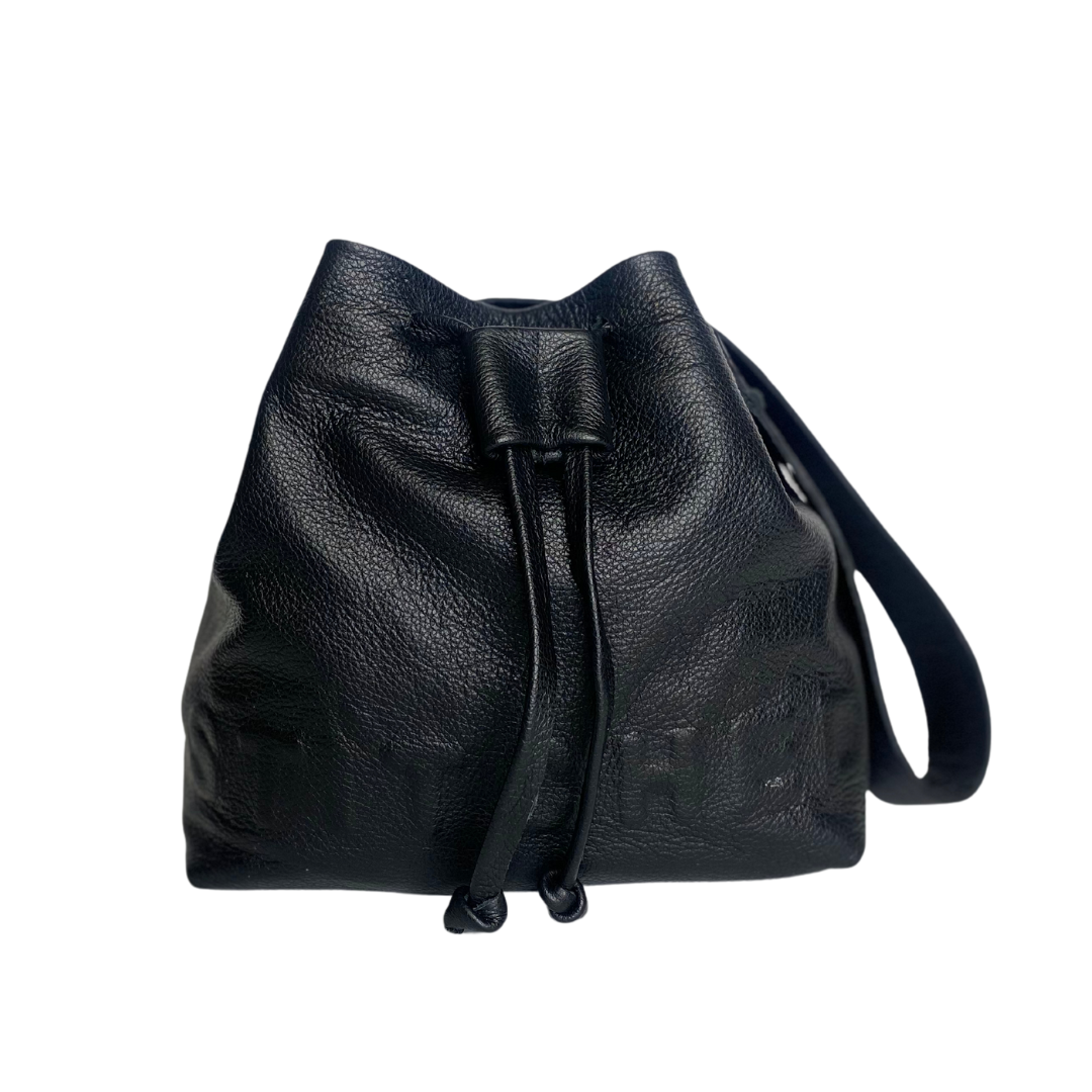 Leather Embossed Kelly Bucket Bag